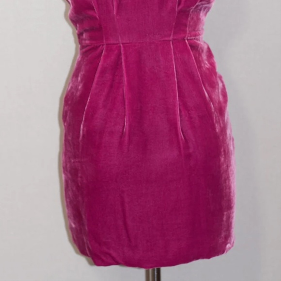 Racheal Roy Velvet Fuchsia Dress (0) - Picture 6 of 9
